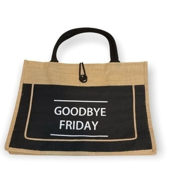 Jute Beach Tote for Women, Reusable Grocery Shopping Bag with Handle boho bag - Picture 1 of 6